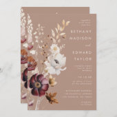 Bohemische Blütenstürme Einladung (Vorne/Hinten)