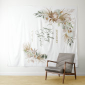 Bohemische Boho Babydusche Dekoration Hintergrund Wandteppich (Beispiel (Horizontal))