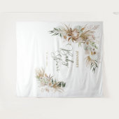 Bohemische Boho Babydusche Dekoration Hintergrund Wandteppich (Vorderseite (Horizontal))