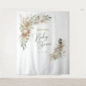 Bohemische Boho Babydusche Dekoration Hintergrund Wandteppich (Vorderseite)