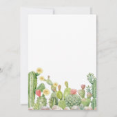 Bohemische Boho Cactus gender neutrale Baby Shower Einladung (Rückseite)