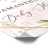 Bohemische Bordeaux Baby Dusche Begrüßungszeichen Poster (Ecke)