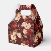 Bohemische bordeauxfarbene Blume Geschenkschachtel (Vorderseite)