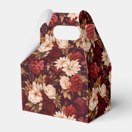 Bohemische bordeauxfarbene Blume Geschenkschachtel