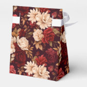 Bohemische bordeauxfarbene Blume Geschenkschachtel (Rückseite)