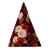 Bohemische bordeauxfarbene Blume Partyhütchen (Rechts)
