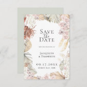 Bohemische Botanicals Save the Date Ankündigung (Vorne/Hinten)