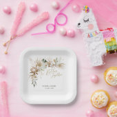 Bohemische botanische Hochzeitsdekoration Pappteller (Party)