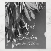 Bohemische, botanische Kräuter aus Barnholz Weinetikett (Einzelnes Label)