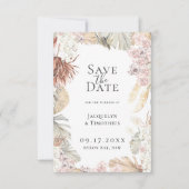 Bohemische botanische Rahmen Save the Date Ankündigung (Vorderseite)