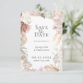 Bohemische botanische Rahmen Save the Date Ankündigung (Stehend Vorderseite)