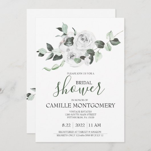 Bohemische Brause Brautdusche Einladung (Vorne/Hinten)