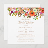 Bohemische Brautdusche Einladung (Vorne/Hinten)