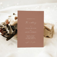 Bohemische Bronze-Rose Minimalistisch Hochzeit Ein