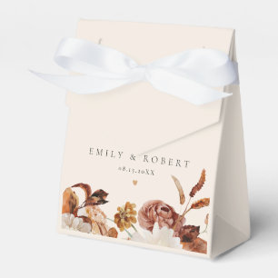 Bohemische Burnt Orange Fall Floral Wedding Geschenkschachtel