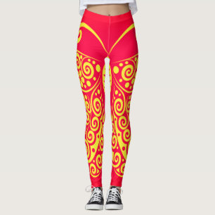 Bohemische Butterfly-Leggings Leggings