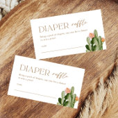 Bohemische Cactus Diaper Raffle Tickets einfügen Begleitkarte