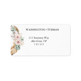 Bohemische Chic-Rücksendeadresse Adressaufkleber