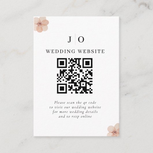 Bohemische Chic Terra Cotta BlumenWedding Begleitkarte (Vorderseite)