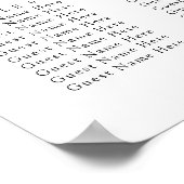 Bohemische Chic Terra Cotta BlumenWedding Poster (Ecke)