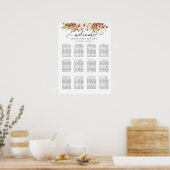 Bohemische Chic Terra Cotta BlumenWedding Poster (Küche)