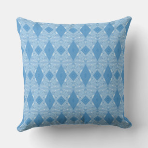 Bohemische Chintz Illustration Micro Dusty Blue Kissen