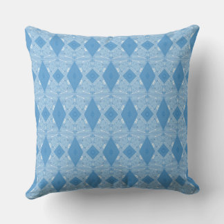 Bohemische Chintz Illustration Micro Dusty Blue Kissen
