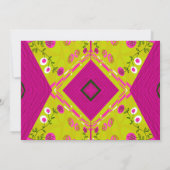Bohemische Chintz Illustration Mustard Fuchsia Nam Mitteilungskarte (Rückseite)