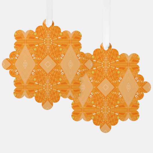 Bohemische Chintz Illustration Pastel Orange Ornament Karte (Vorderseite/Rückseite)