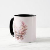 Bohemische Crystal Ball Blume Pink Halloween Tasse (Vorderseite Links)