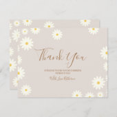 Bohemische Daisy Floral Baby Dusche Danke Karte (Vorne/Hinten)