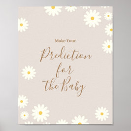 Bohemische Daisy Floral Vorhersagen für das Baby Poster
