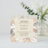 Bohemische Dschungel-Rahmen-Einladung Einladung (Stehend Vorderseite)