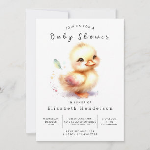 Bohemische Duck-Baby-Dusche Einladung