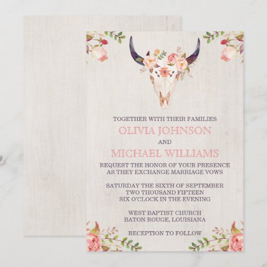 Bohemische Einladung (Vorne/Hinten)