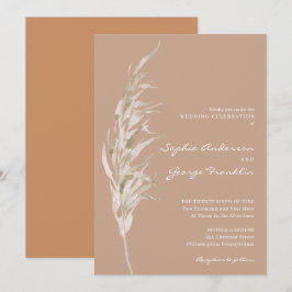 Bohemische Einladungs-Karte Terracotta Einladung