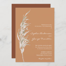 Bohemische Einladungs-Karte Terracotta Einladung