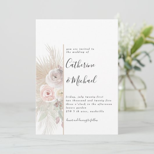 BOHEMISCHE EINLEITUNG EINLADUNG (Stehend Vorderseite)