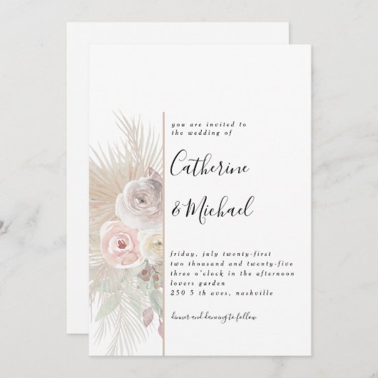 BOHEMISCHE EINLEITUNG EINLADUNG (Vorne/Hinten)