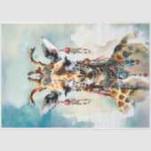 Bohemische eklektische Giraffe Seidenpapier (Vorderseite)