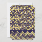 Bohemische Elefant und Zickzack Babydusche Einladung (Rückseite)