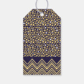 Bohemische Elefant und Zickzack Babydusche Geschenkanhänger (Rückseite)