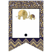 Bohemische Elefant und Zickzack Babydusche Wimpelkette (Zweite Fahne)