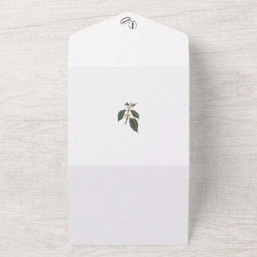 Bohemische Elegance Einfache Kaffeeliebhaber Hochz All In One Einladung (Außenbereich)