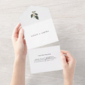 Bohemische Elegance Einfache Kaffeeliebhaber Hochz All In One Einladung (Abreißen)