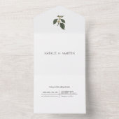 Bohemische Elegance Einfache Kaffeeliebhaber Hochz All In One Einladung (Innen Boden)