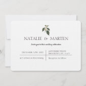 Bohemische Elegance Einfache Kaffeeliebhaber Hochz Einladung (Vorderseite)