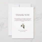 Bohemische Elegance Rustikale Winter-Kaffee-Pflanz Dankeskarte (Vorderseite)