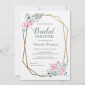 Bohemische Eleganz: Goldenes geometrisches und Was Einladung (Vorderseite)