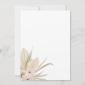 Bohemische Eleganz Grün Blühende Hochzeit Save The Date (Rückseite)